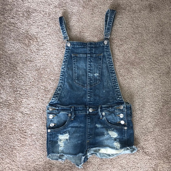 true religion overall shorts